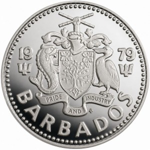 Аверс монеты Барбадос, 10 центов, 1973-2005