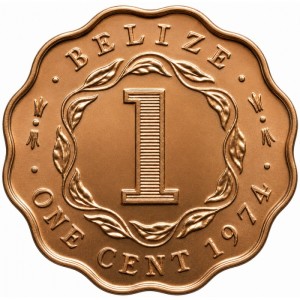Реверс монеты Белиз, 1 цент, 1973-1976