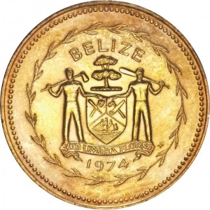 Аверс монеты Белиз, 1 цент, 1974