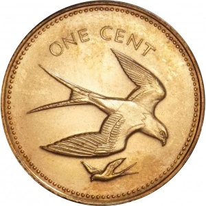 Реверс монеты Белиз, 1 цент, 1974