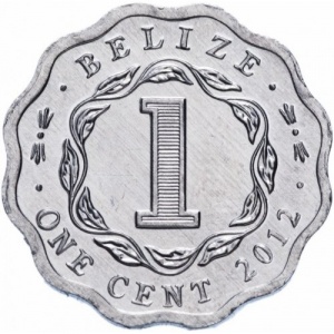 Реверс монеты Белиз, 1 цент, 1976-2022