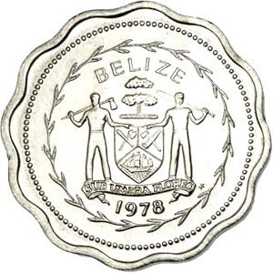Аверс монеты Белиз, 1 цент, 1977-1981