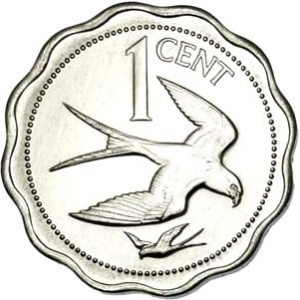 Реверс монеты Белиз, 1 цент, 1977-1981
