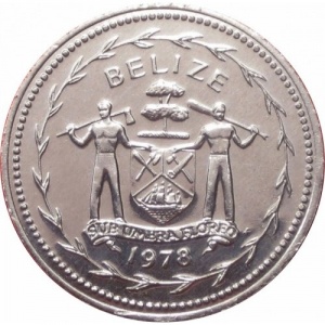 Аверс монеты Белиз, 5 центов, 1977-1981