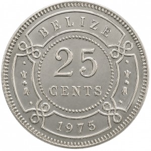 Реверс монеты Белиз, 25 центов, 1974-2022