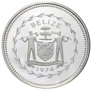 Аверс монеты Белиз, 50 центов, 1974