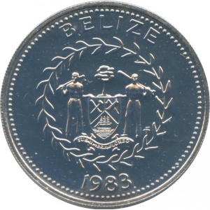Аверс монеты Белиз, 50 центов, 1982-1983