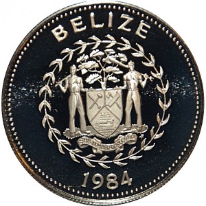 Аверс монеты Белиз, 1 доллар, 1984