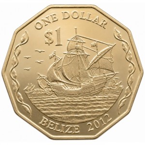 Реверс монеты Белиз, 1 доллар, 1990-2022
