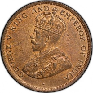 Аверс монеты Белиз, 1 цент, 1911-1913