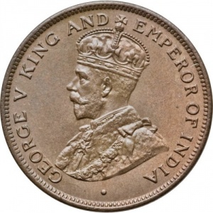 Аверс монеты Белиз, 1 цент, 1914-1936