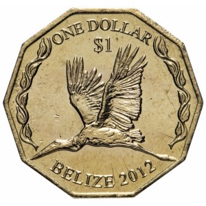 Аверс монеты Белиз, 1 доллар, 2012, 30 лет Центральному банку