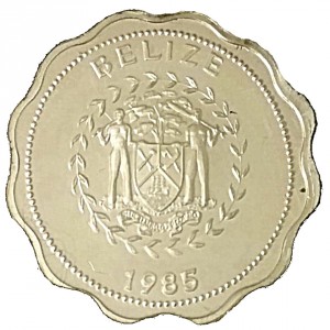 Аверс монеты Белиз, 1 цент, 1984-1985