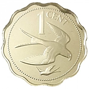 Реверс монеты Белиз, 1 цент, 1984-1985