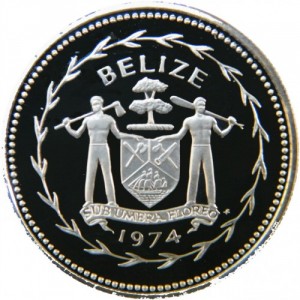 Аверс монеты Белиз, 50 центов, 1974