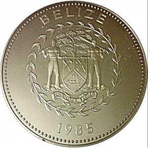 Аверс монеты Белиз, 50 центов, 1984-1985