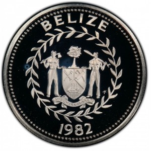Аверс монеты Белиз, 1 доллар, 1982-1983