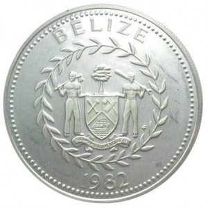 Аверс монеты Белиз, 5 долларов, 1982-1983
