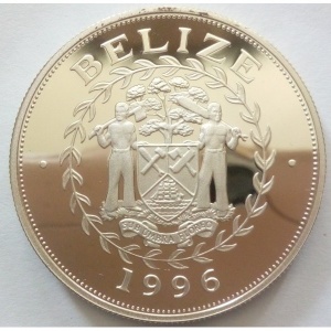 Аверс монеты Белиз, 10 долларов, 1996, XXVI летние Олимпийские Игры, Атланта 1996