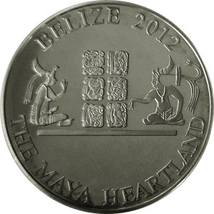 Аверс монеты Белиз, 10 долларов, 2012, Майя Хартленд