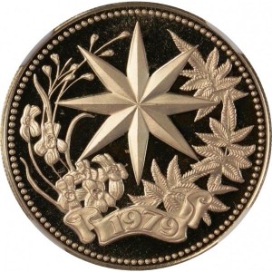 Реверс монеты Белиз, 100 долларов, 1979, Вифлеемская звезда