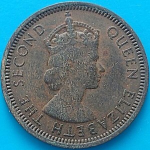 Аверс монеты Белиз, 1 цент, 1954