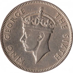Аверс монеты Белиз, 25 центов, 1952