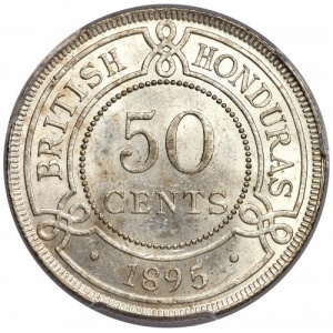 Реверс монеты Белиз, 50 центов, 1894-1901