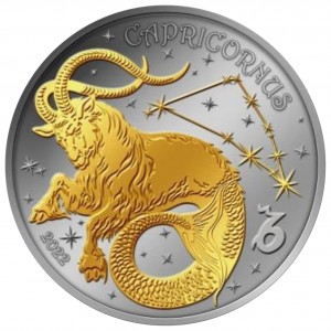 Реверс монеты Бенин, 500 франков, 2022, Знаки зодиака - Козерог