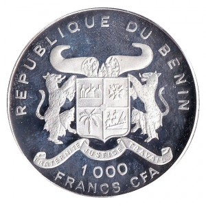 Аверс монеты Бенин, 1000 франков, 1999, Миллениум