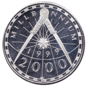 Реверс монеты Бенин, 1000 франков, 1999, Миллениум