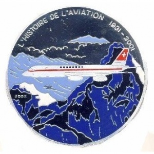 Реверс монеты Бенин, 1000 франков, 2002, История авиации - Convair 990 Coronado