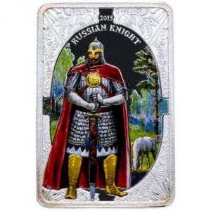 Реверс монеты Бенин, 1000 франков, 2015, Русский витязь