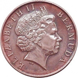 Аверс монеты Бермуды, 1 цент, 1999-2008