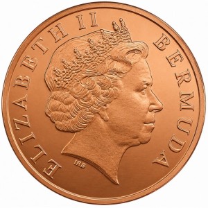 Аверс монеты Бермуды, 1 цент, 2007-2009