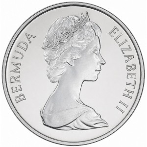 Аверс монеты Бермуды, 5 центов, 1970-1985
