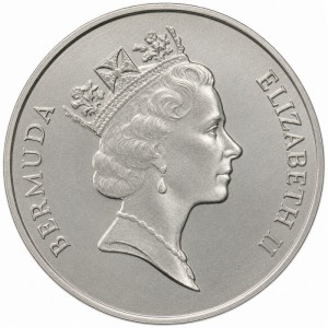 Аверс монеты Бермуды, 25 центов, 1986-1998