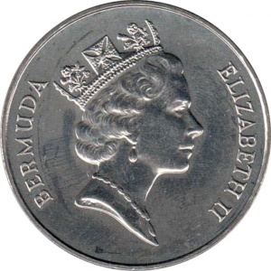 Реверс монеты Бермуды, 1 доллар, 1988, Железная дорога