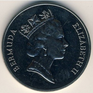 Аверс монеты Бермуды, 1 доллар, 1996, Международные игры пожилых людей
