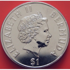 Аверс монеты Бермуды, 1 доллар, 2000, Парусные корабли - Бермуда