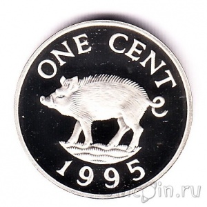Реверс монеты Бермуды, 1 цент, 1995