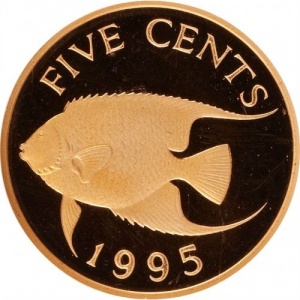 Реверс монеты Бермуды, 5 центов, 1995