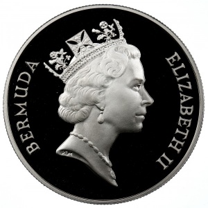 Аверс монеты Бермуды, 1 доллар, 1993, XXV Летние Олимпийские игры, Барселона 1992 - Парусный спорт