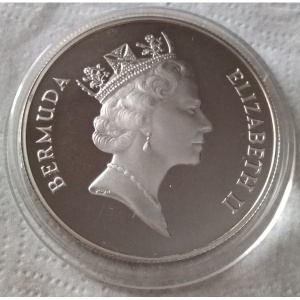 Аверс монеты Бермуды, 2 доллара, 1990, Цикада