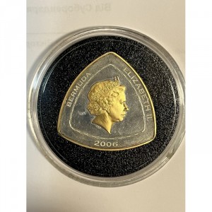 Аверс монеты Бермуды, 3 доллара, 2006, Кораблекрушения - Северная Каролина