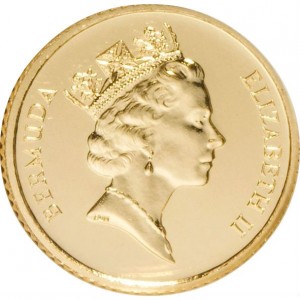 Аверс монеты Бермуды, 10 долларов, 1994, Морской конек
