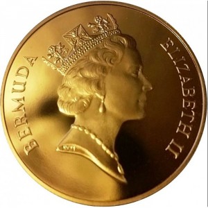 Аверс монеты Бермуды, 100 долларов, 1992, XXV летние Олимпийские Игры, Барселона 1992