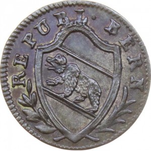 Аверс монеты Берн, 1 раппен, 1818-1836