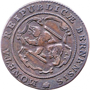 Аверс монеты Берн, ½ батцена, 1818-1824