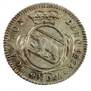 Реверс монеты Берн, 2½ батцена, 1826